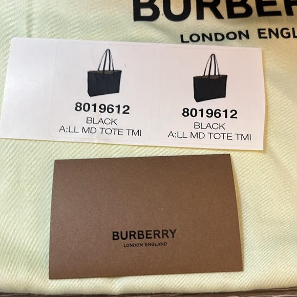 Burberry TB Embossed Medium Tote Bag, Black - Picture 7 of 15